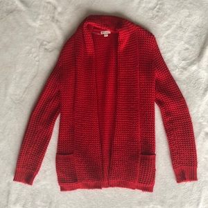 Merona Red cardigan with 2 pockets